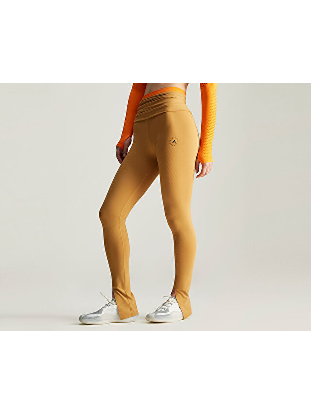 By Stella Mccartney Leg Kadın Günlük Tayt Iw6319 Sarı-8