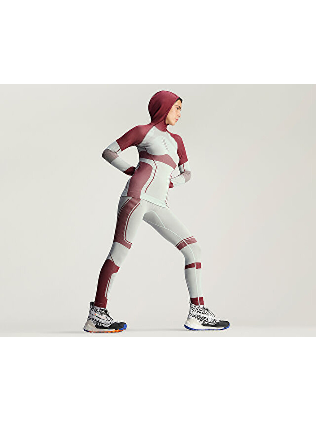By Stella Mccartney Tst Leg Kadın Günlük Tayt Iw6362 Gri-6