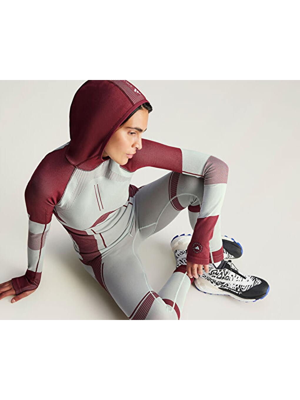 By Stella Mccartney Tst Leg Kadın Günlük Tayt Iw6362 Gri-7