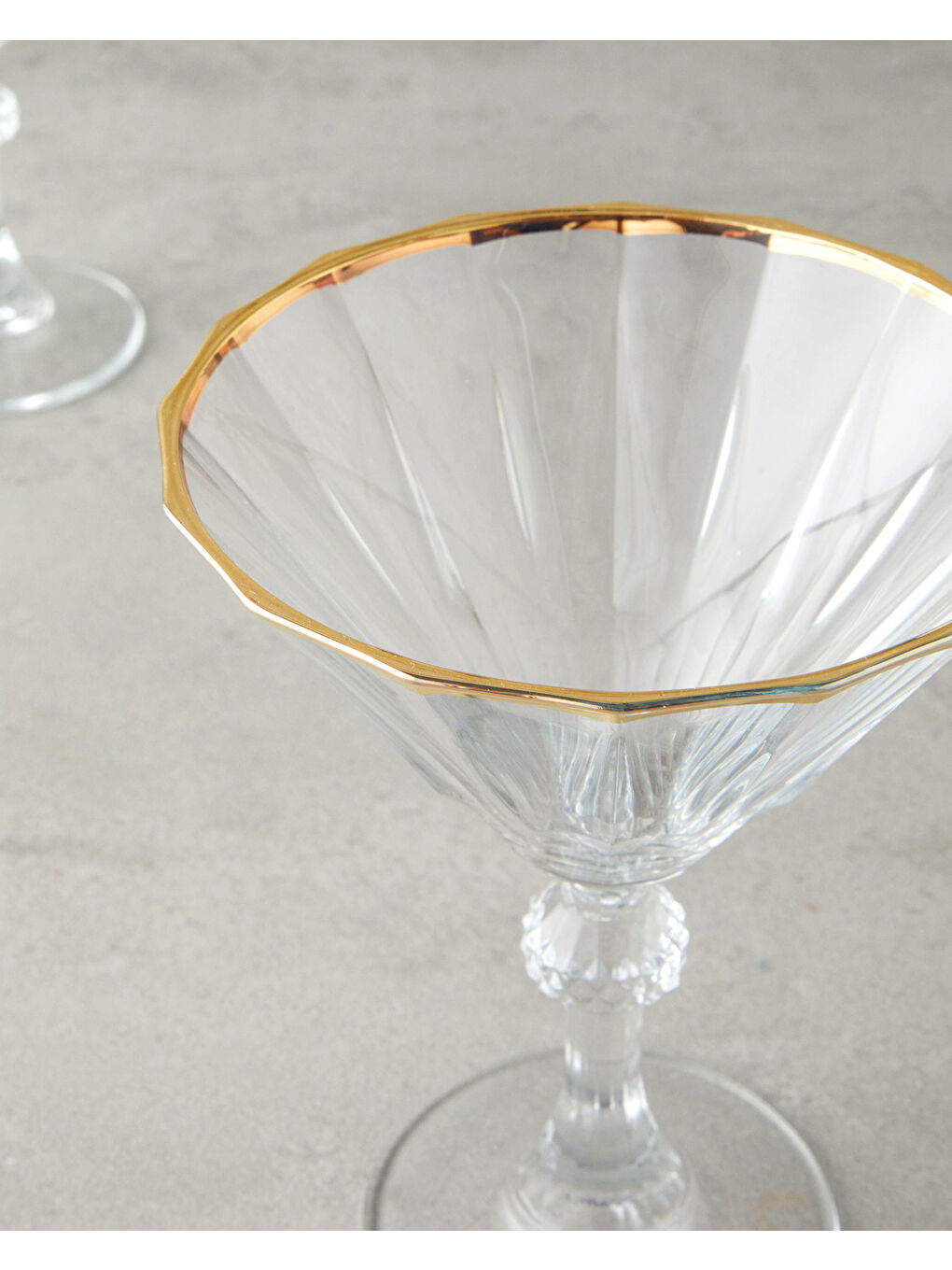 Sarı Mirage Cam 3'lü Kadeh 240 ml Şeffaf-Gold-2