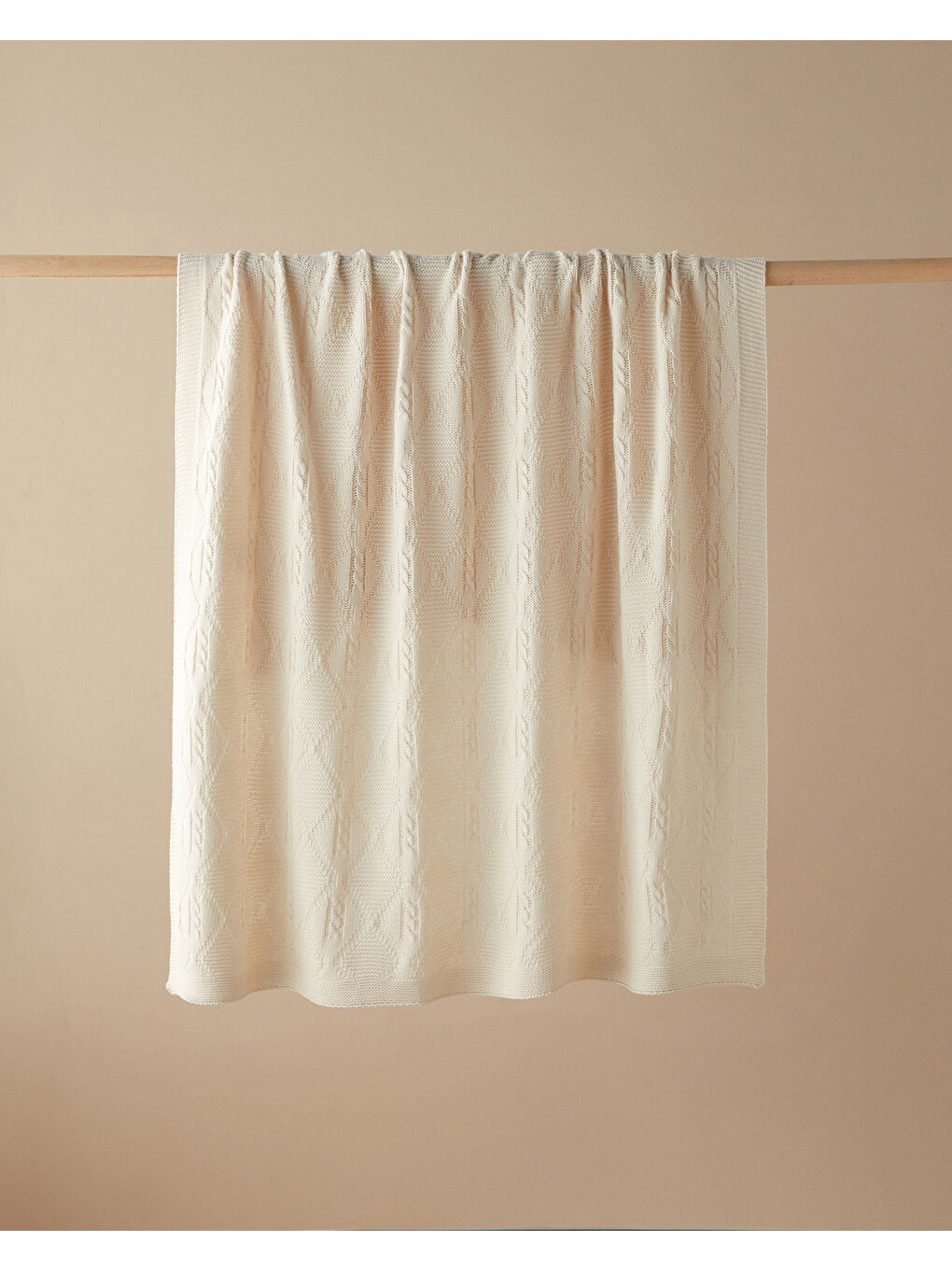 English Home Gri Twine Koltuk Şalı 130x170 cm Açık Taş