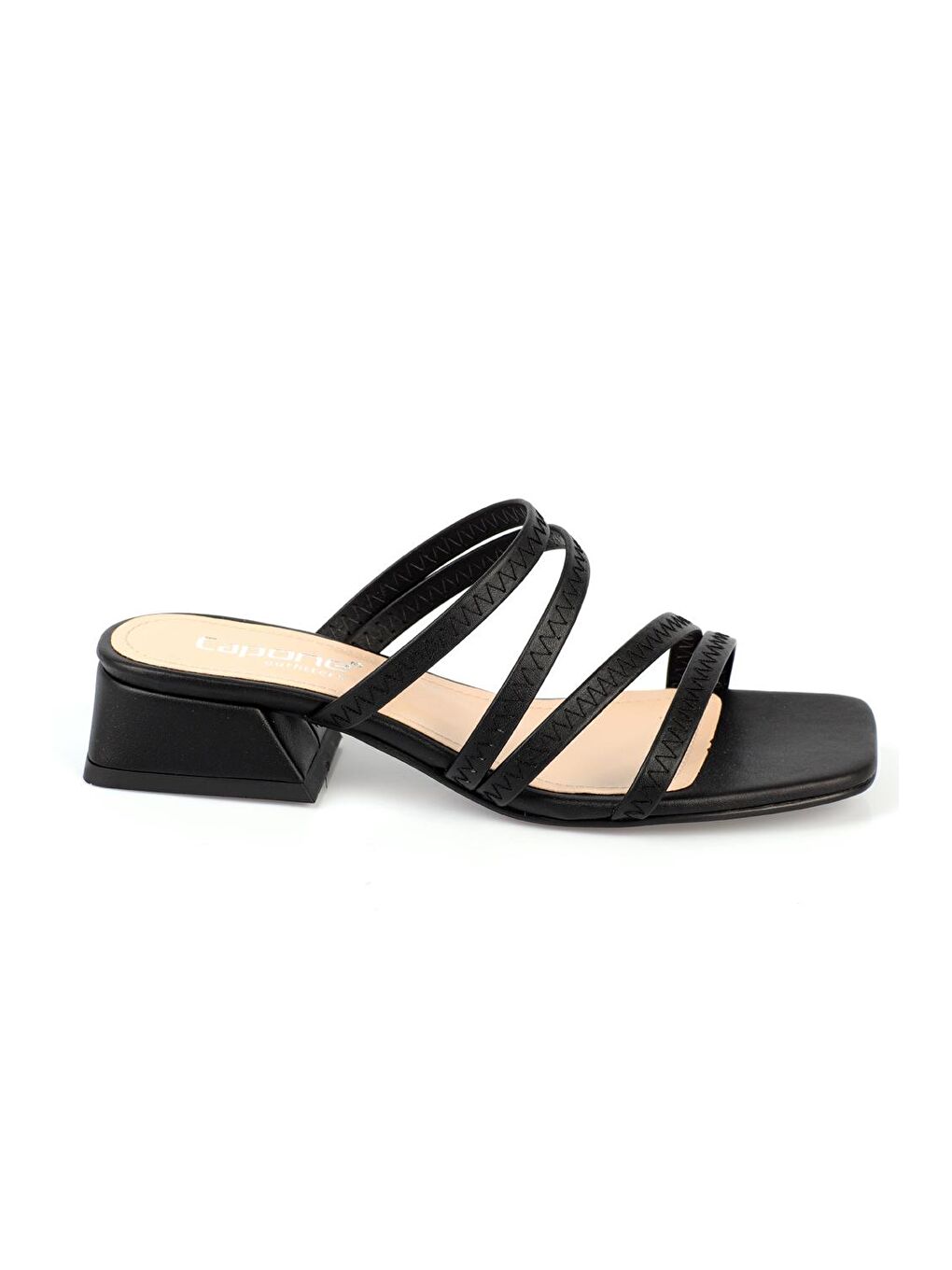 Siyah Kadın Kısa Topuklu Günlük Şık Terlik-1