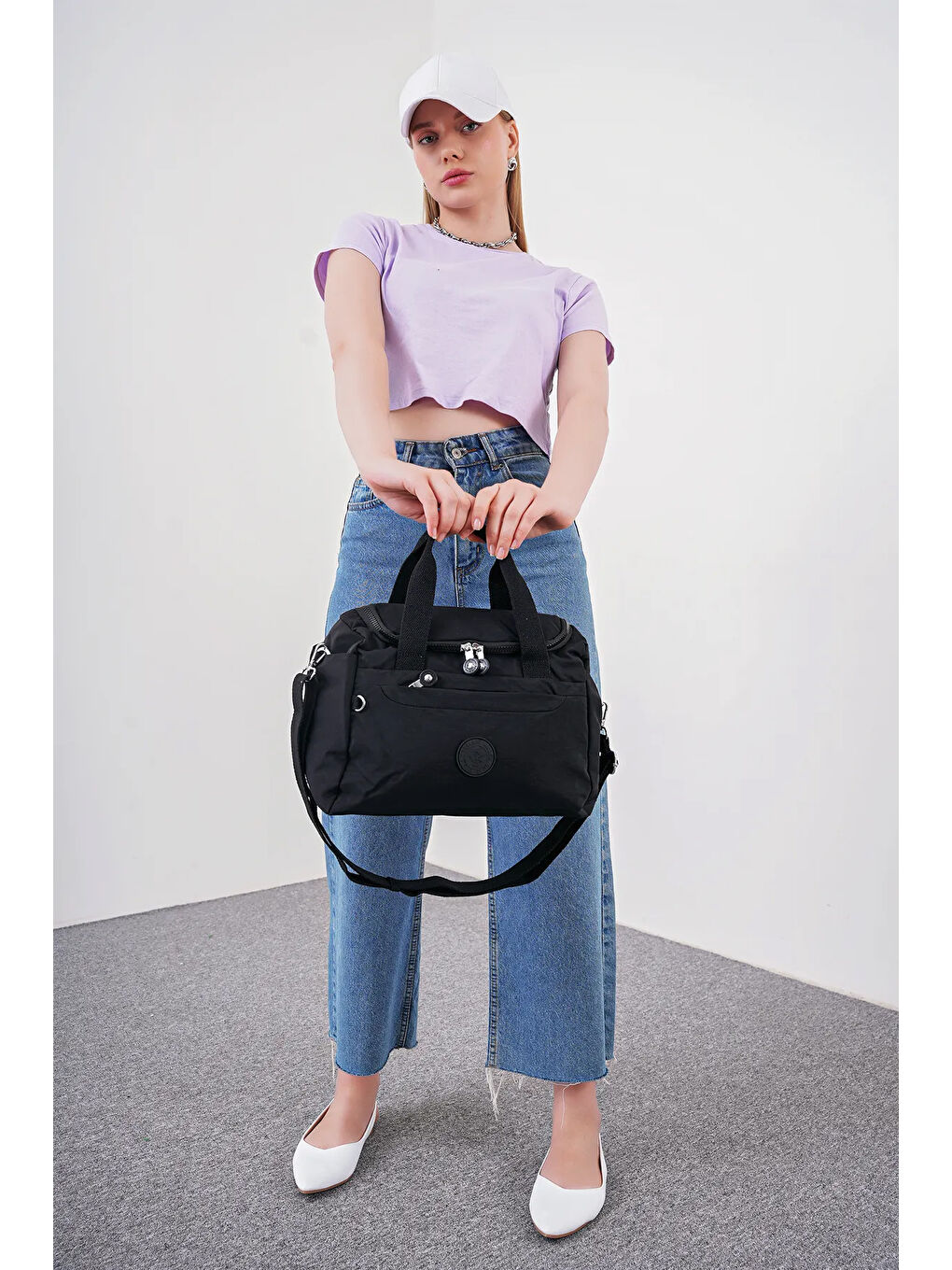 Siyah Çıkarılabilir Askılı Kadın El Çantası BHPC6012