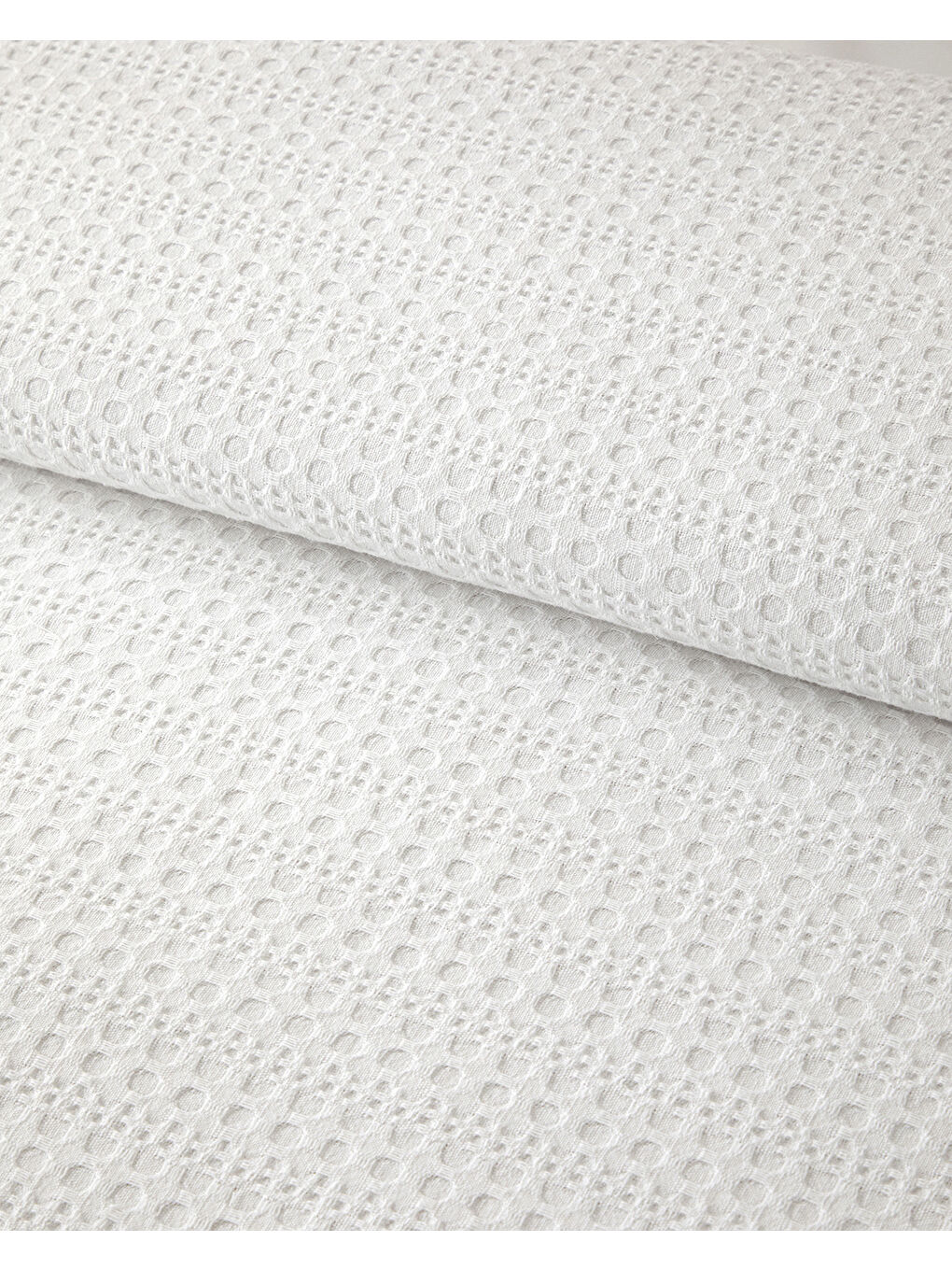 Venice Pamuklu Çift Kişilik Pike Beyaz-2