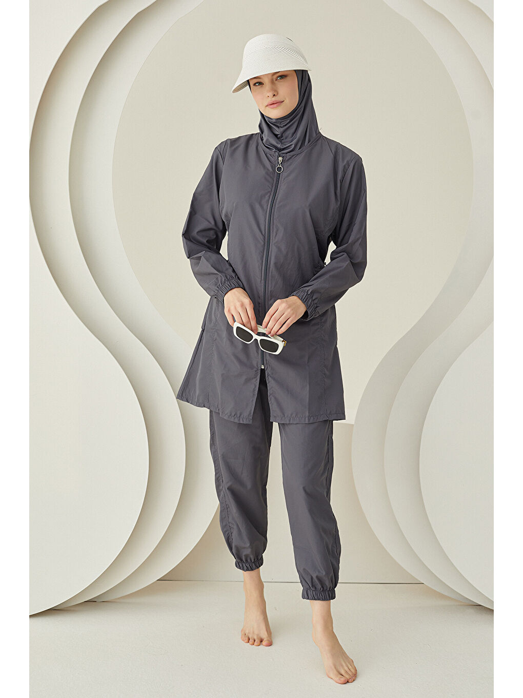 Antrasit Modern Tesettür Mayo