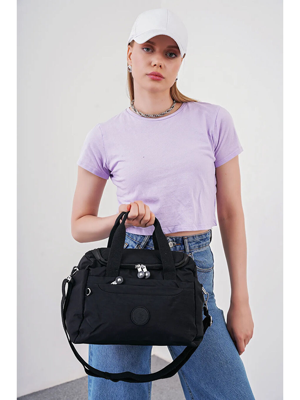 Siyah Çıkarılabilir Askılı Kadın El Çantası BHPC6012-2