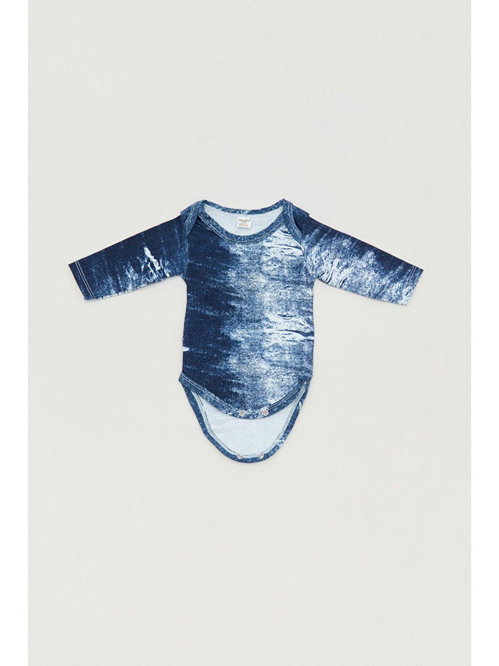 Lacivert Baskılı Bebek Zıbın