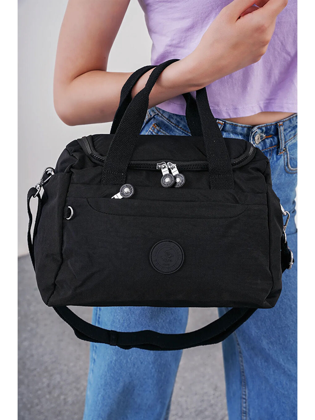 Siyah Çıkarılabilir Askılı Kadın El Çantası BHPC6012-6