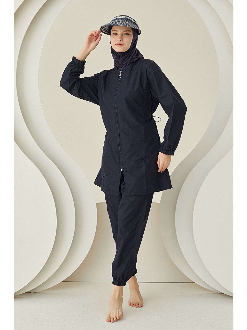 Lacivert Modern Tesettür Mayo