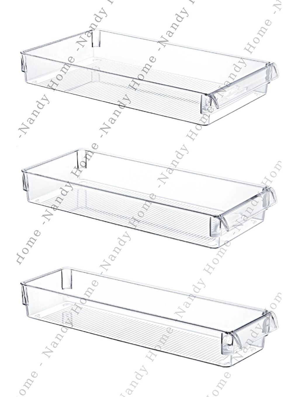 Nandy Home Şeffaf 3'lü Set NEW Clear Buzdolabı & Dolap İçi Düzenleyici Organizer - 2