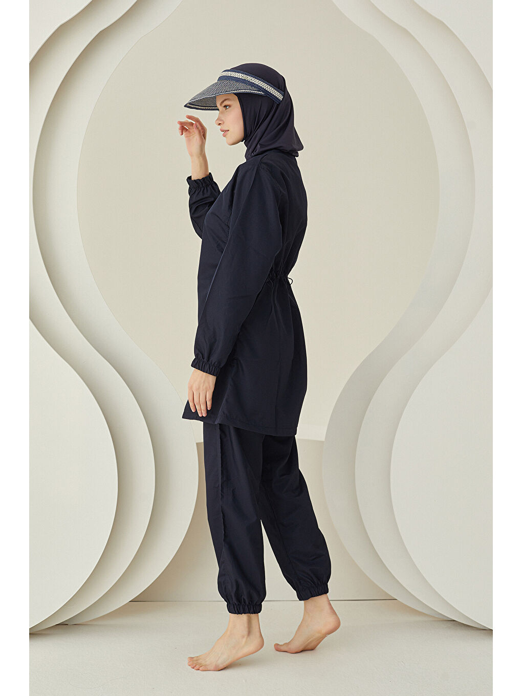 Lacivert Modern Tesettür Mayo-1