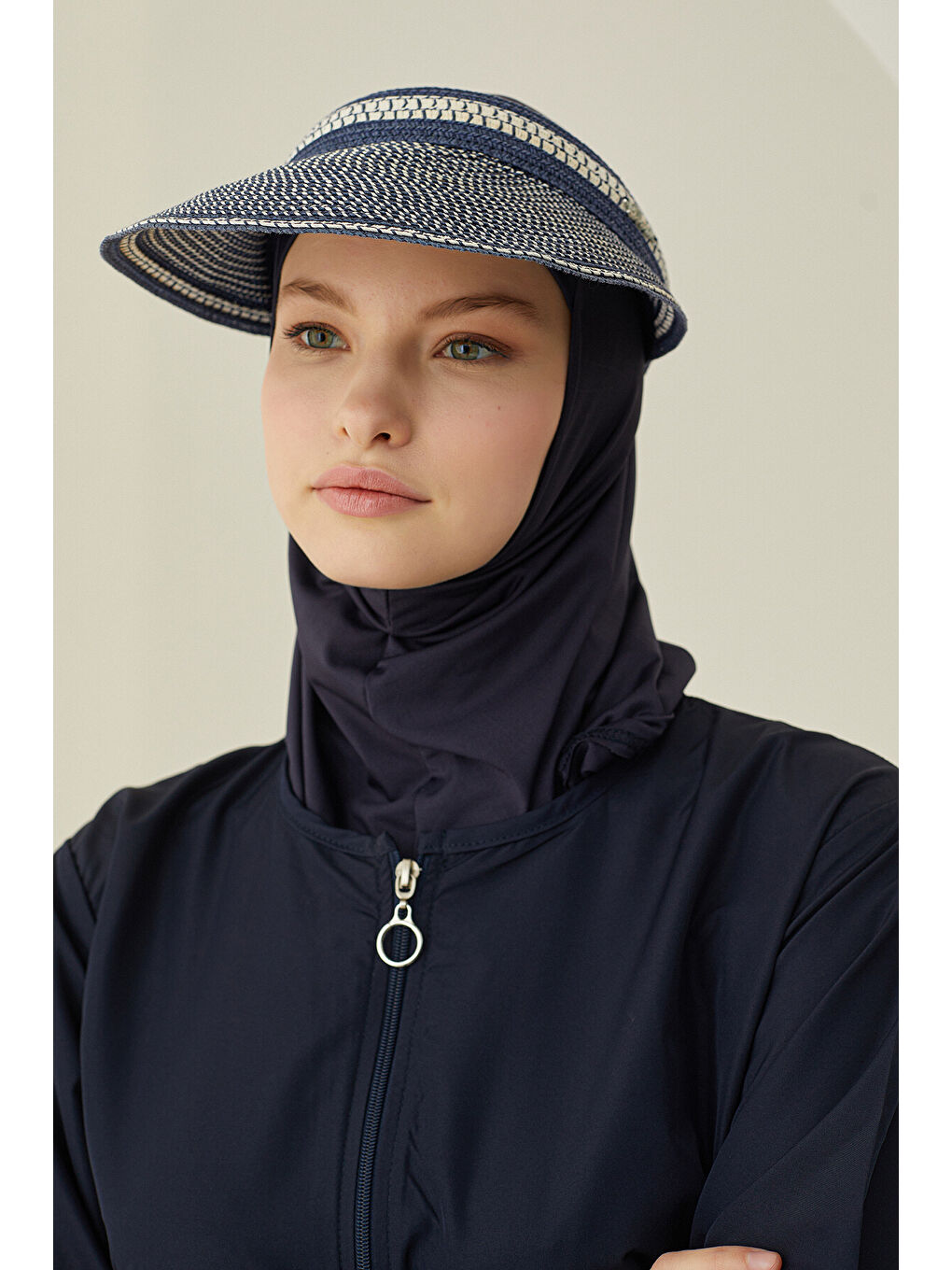 Lacivert Modern Tesettür Mayo-2