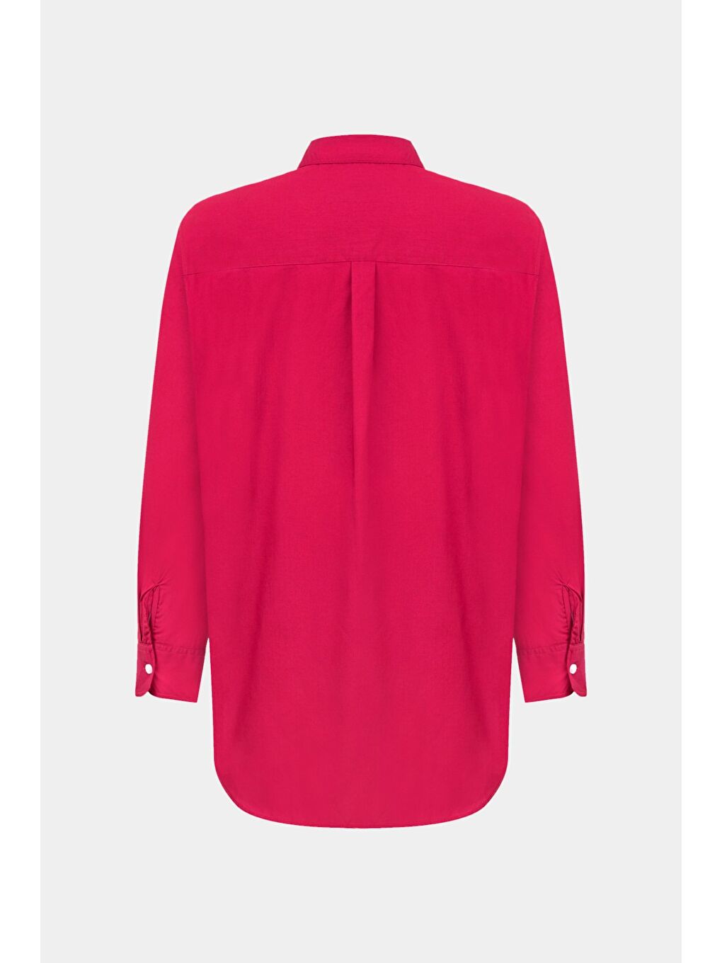 Fuşya Kadın Regular/Normal Kalıp %100 Pamuk Gömlek-1
