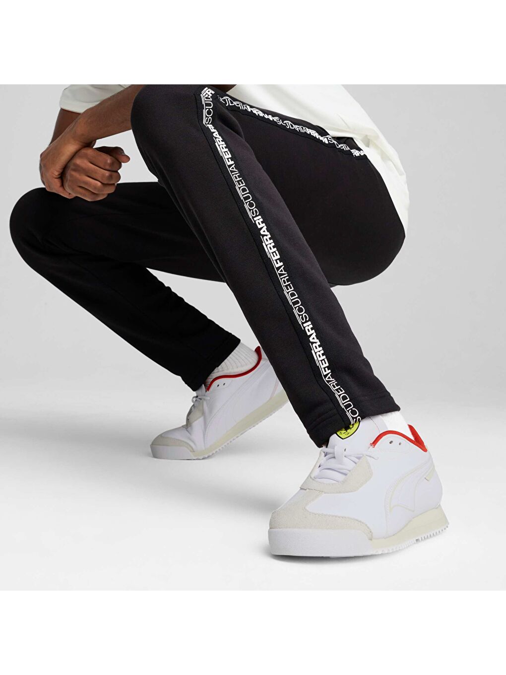 Siyah SCUDERIA FERRARI Race Erkek Pantolon-1