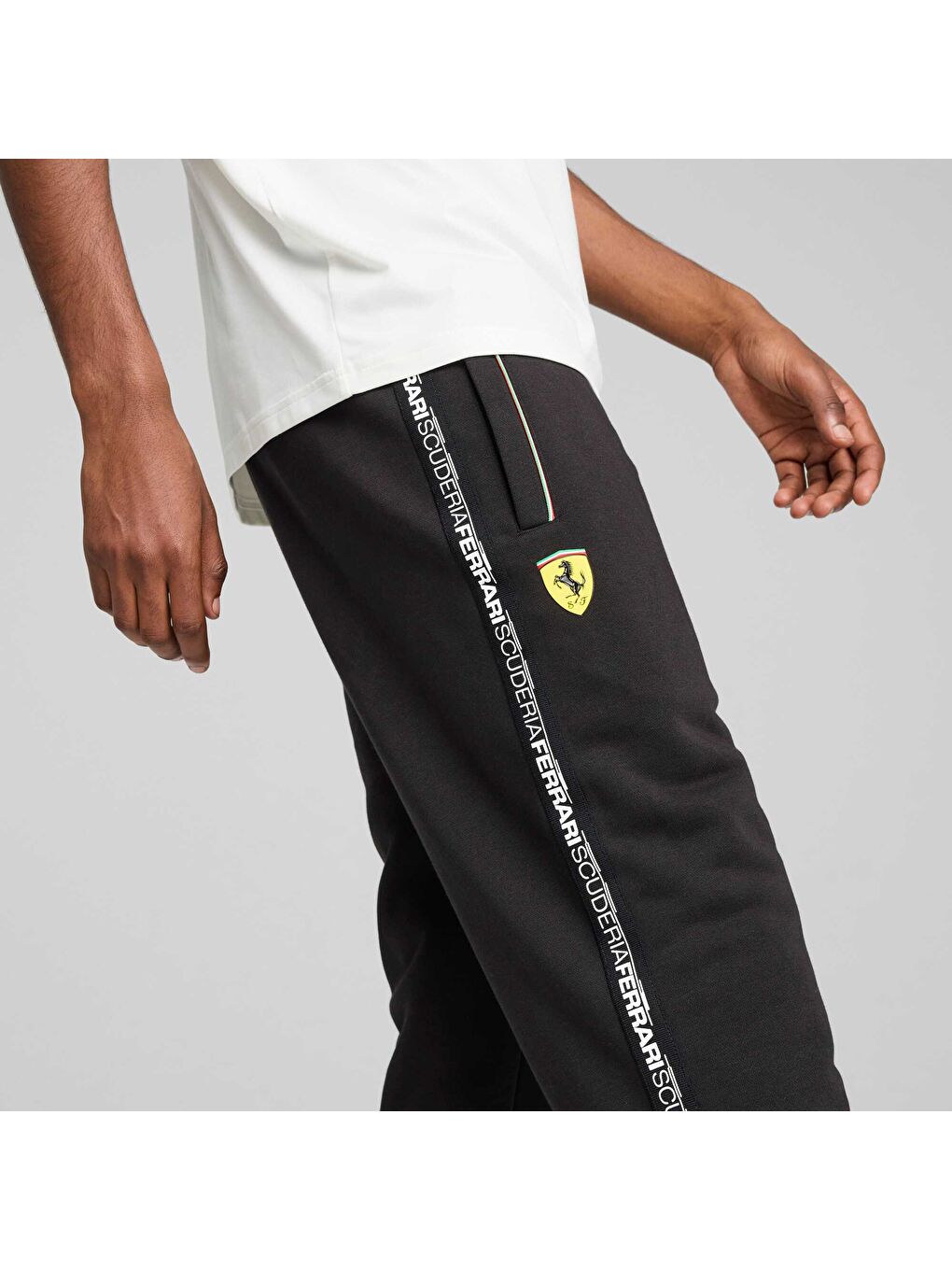 Siyah SCUDERIA FERRARI Race Erkek Pantolon-3