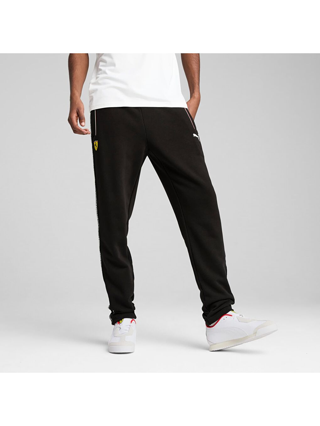Siyah SCUDERIA FERRARI Race Erkek Pantolon-6