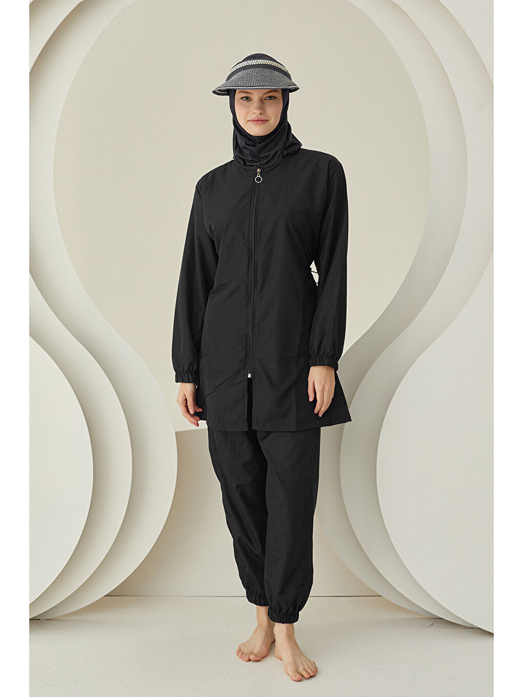 Siyah Modern Tesettür Mayo