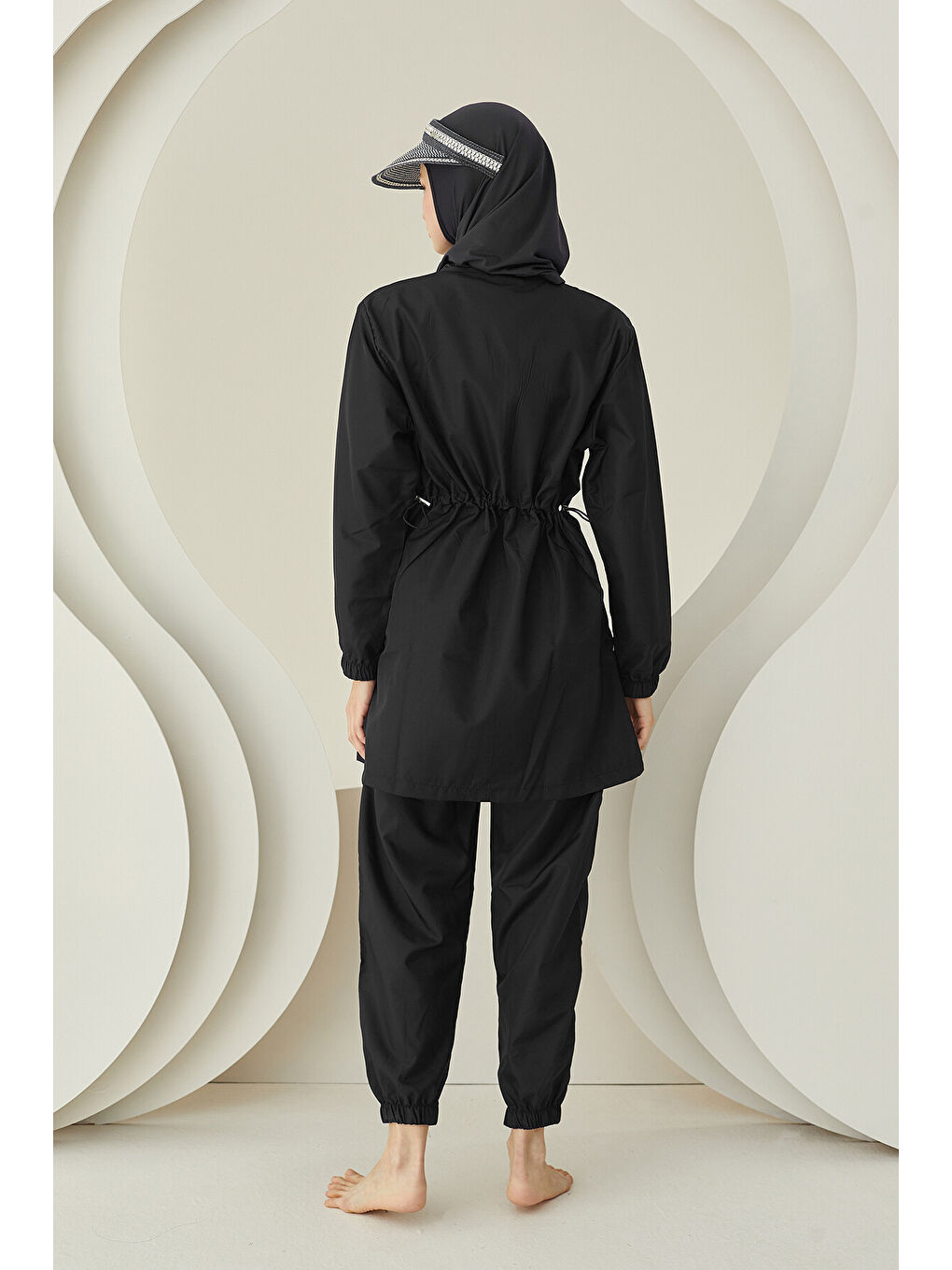 Siyah Modern Tesettür Mayo-1