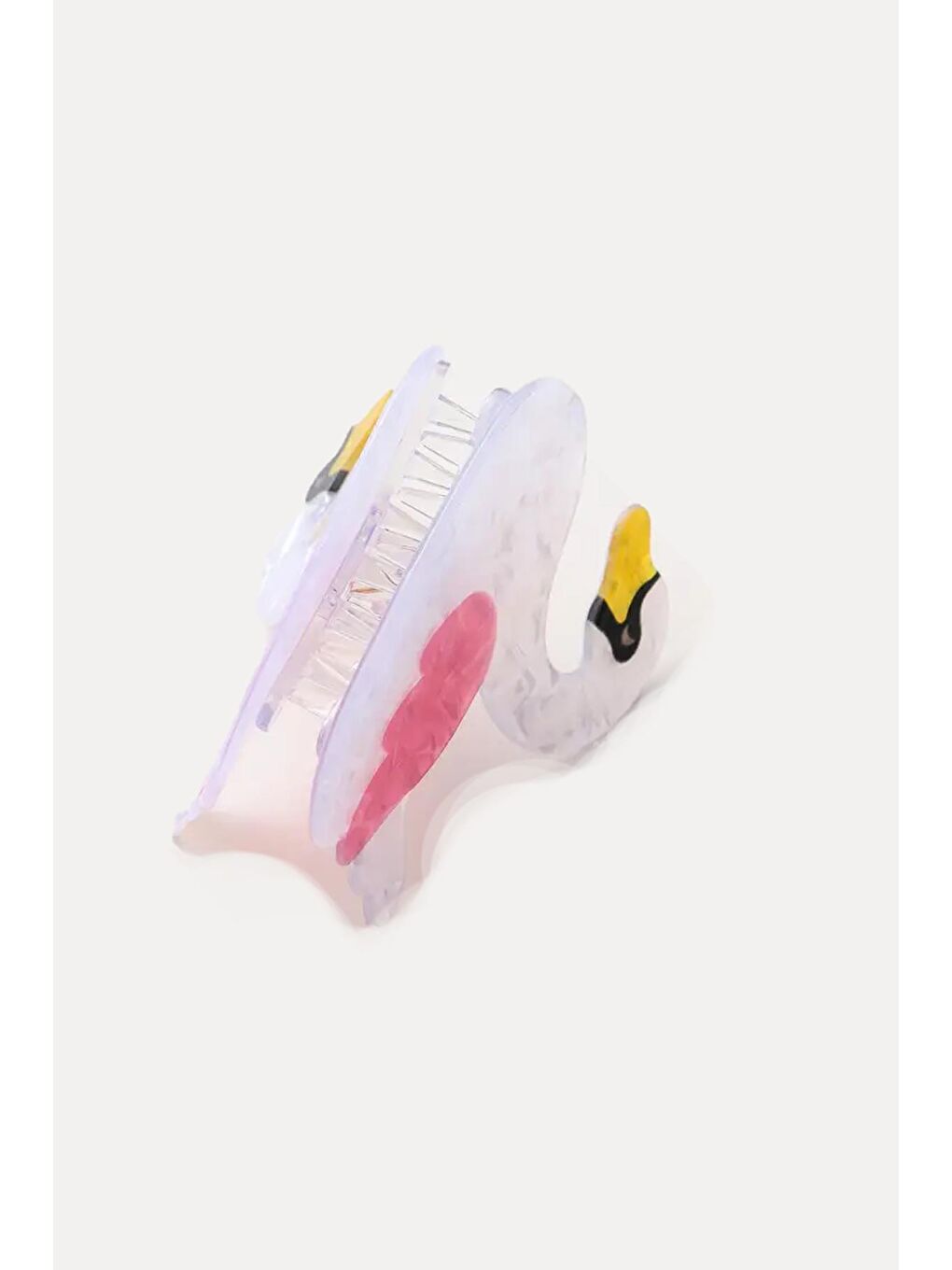 Zarif Beyaz Kuğu Asetat Mandal Toka-7