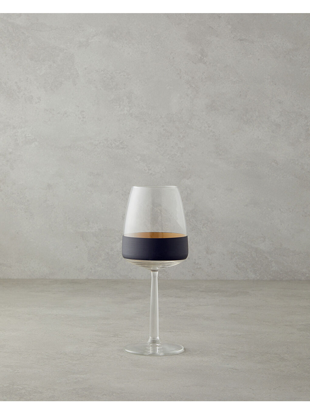 Chanson Cam 2'li Kadeh 430 ml Siyah-Gold-1