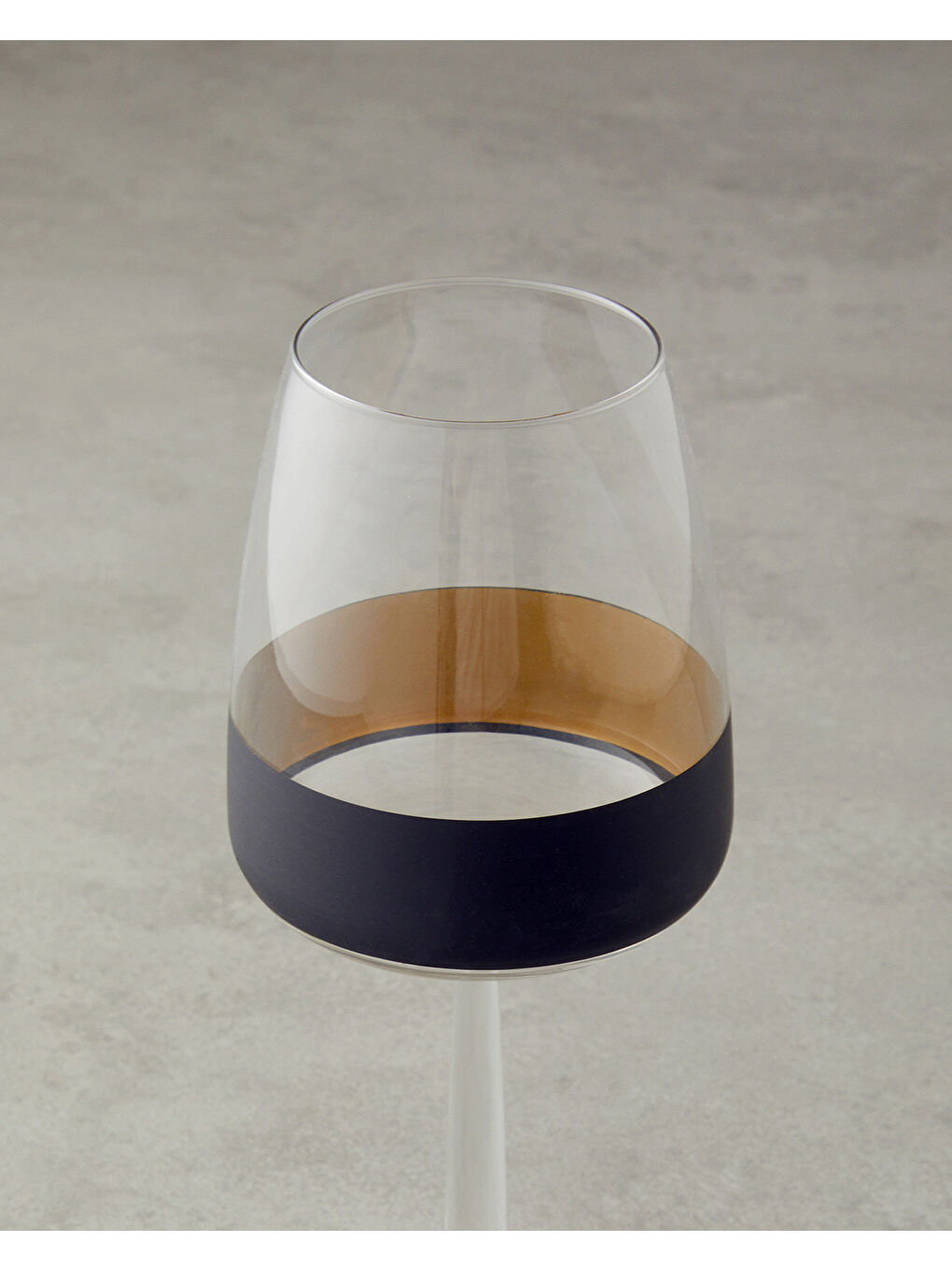 Chanson Cam 2'li Kadeh 430 ml Siyah-Gold-2