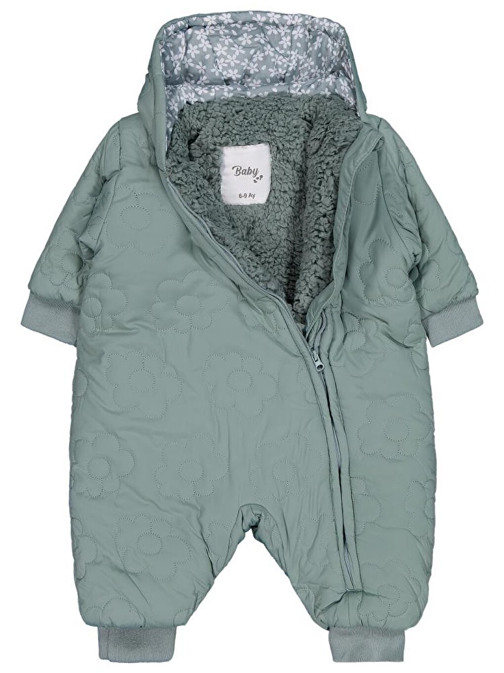 Baby Çiçek Kapitone 6-18 Ay Astronot - Yeşil 9-12 Ay