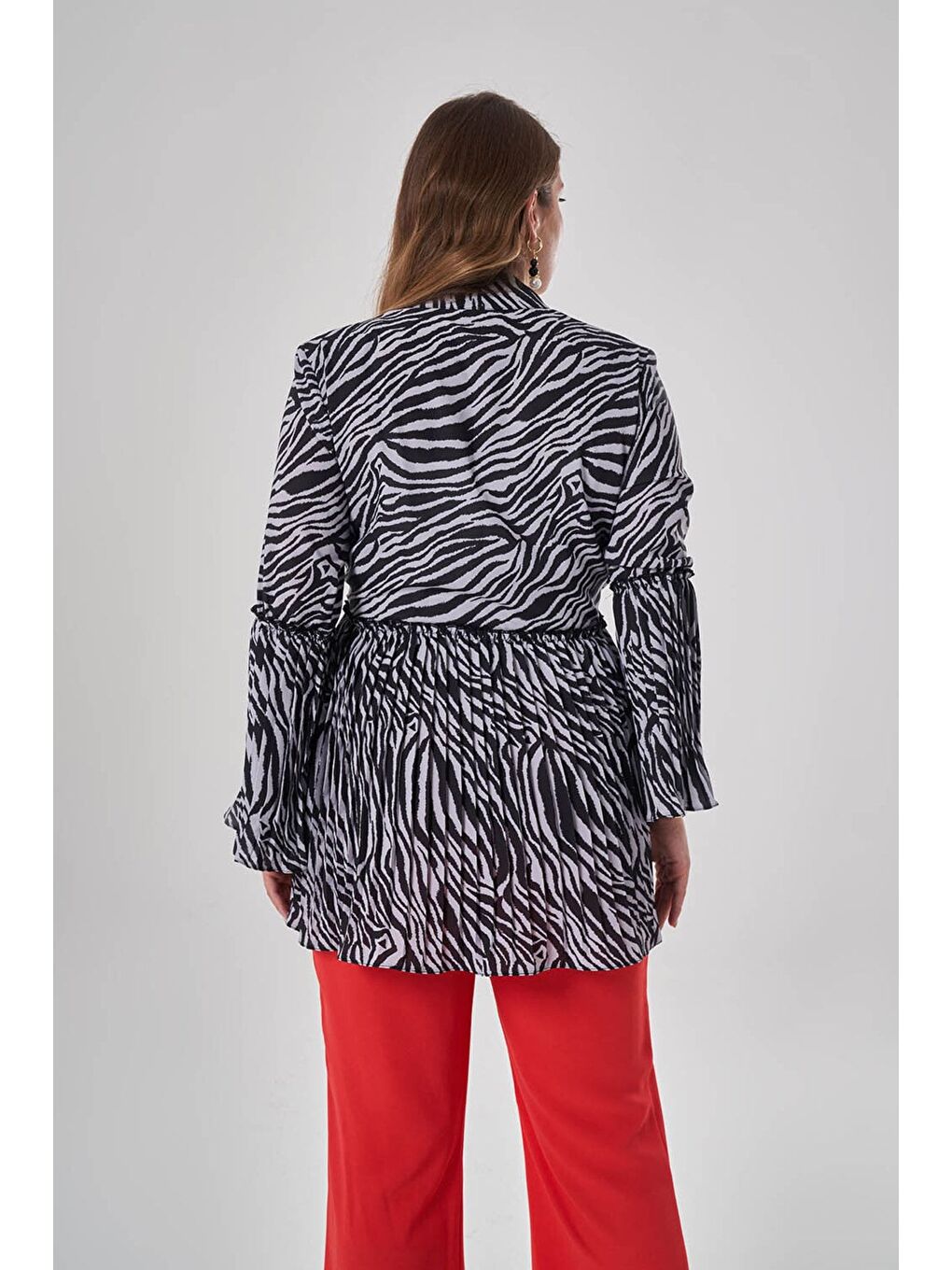 Karışık Zebra Desenli Tunik-4