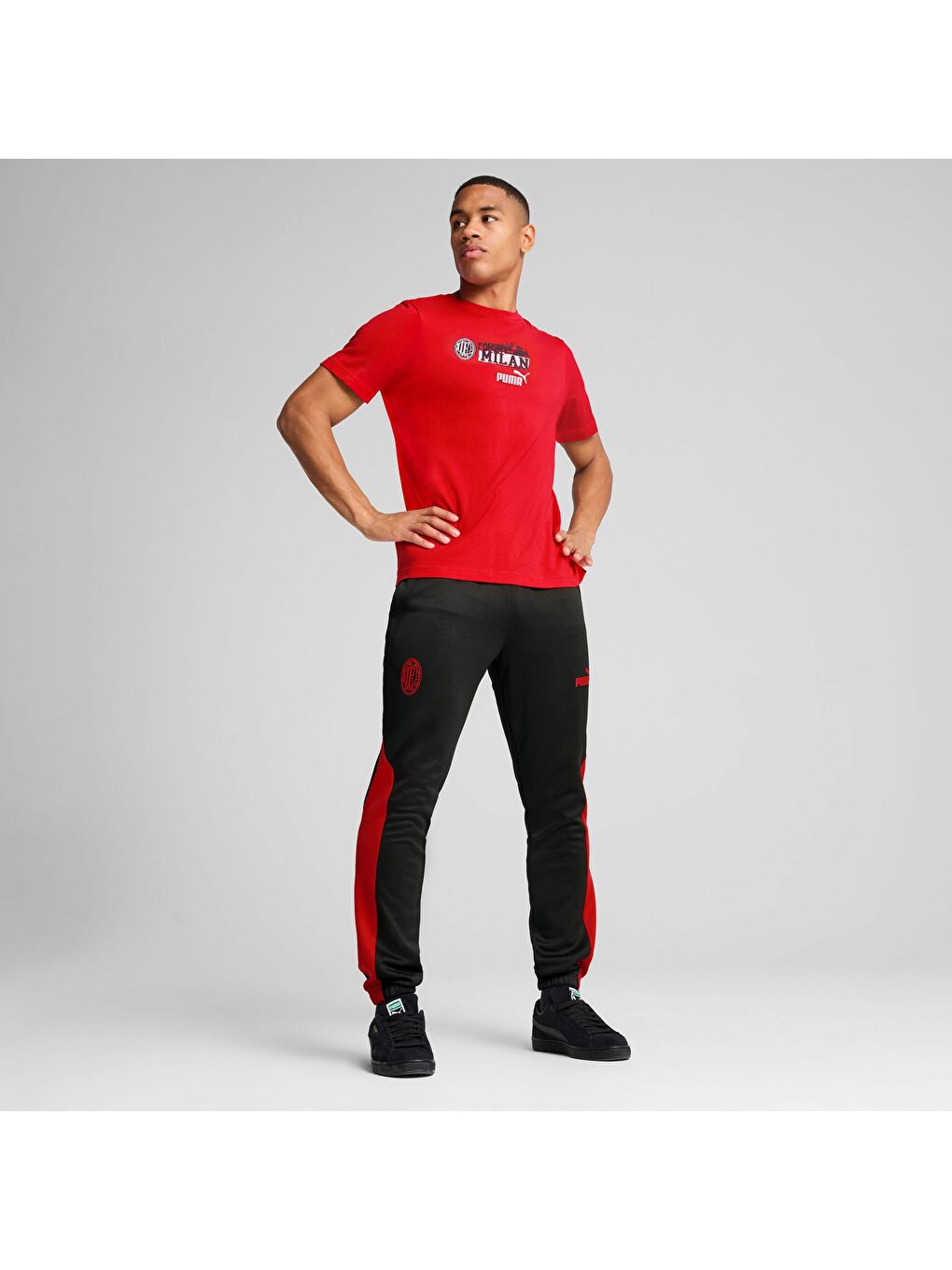 Siyah AC MILAN ftblNRGY+ Erkek Pantolon