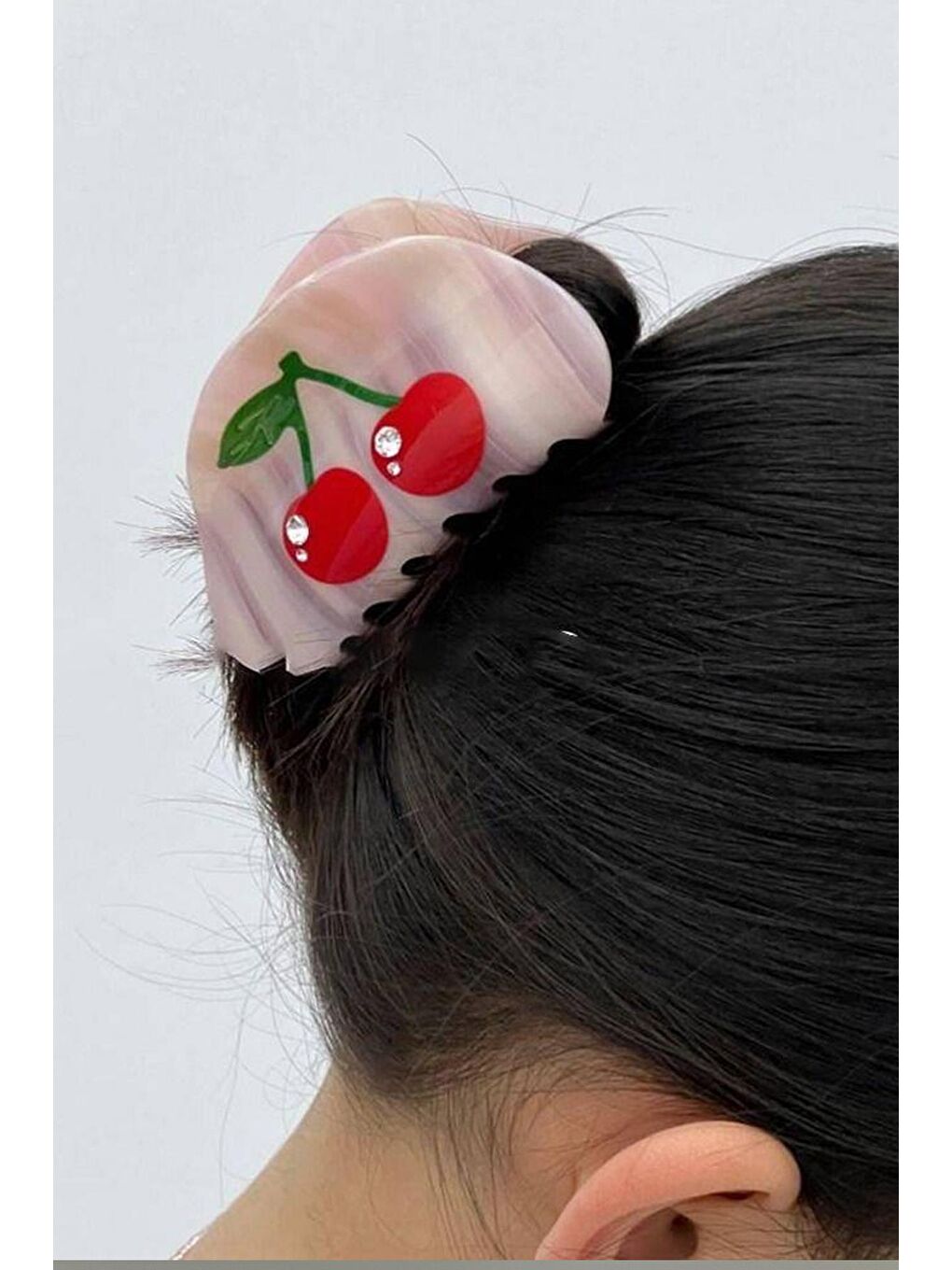 Pembe Pudra Love Attack Kirazlı Cherry Asetat Mandal Toka-1