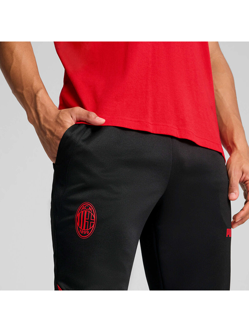 Siyah AC MILAN ftblNRGY+ Erkek Pantolon-3