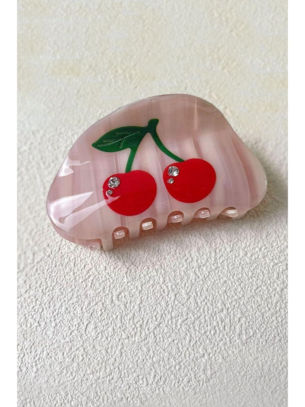 Pembe Pudra Love Attack Kirazlı Cherry Asetat Mandal Toka-3