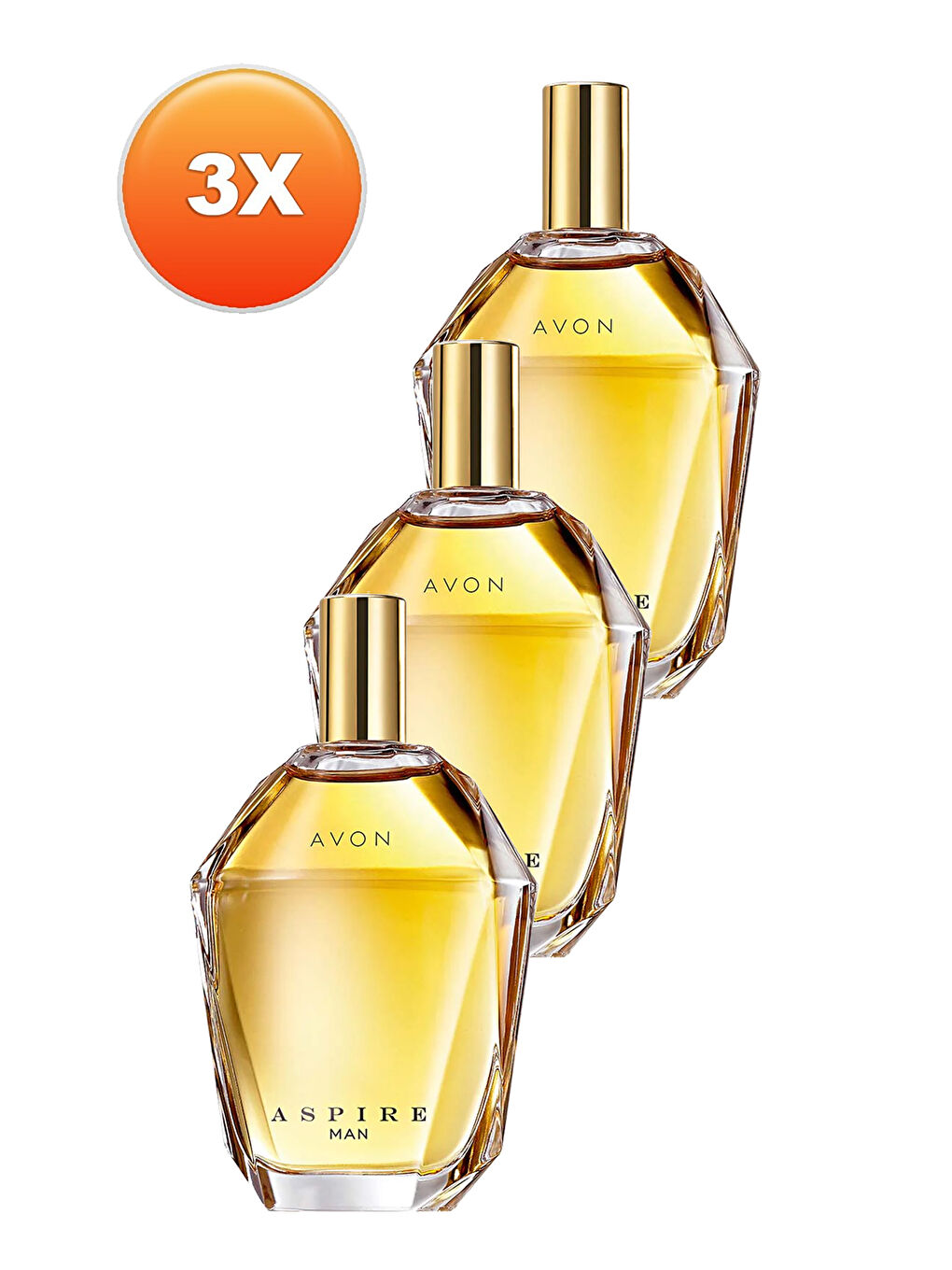 AVON Renksiz Erkek Parfüm Edt 75 Ml. Üçlü Set - 1