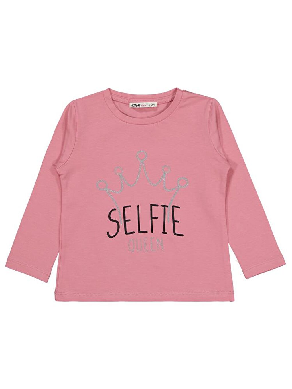 Girls Selfie Baskılı 2-5 Yaş Sweatshirt - Pembe 5-6 Yaş