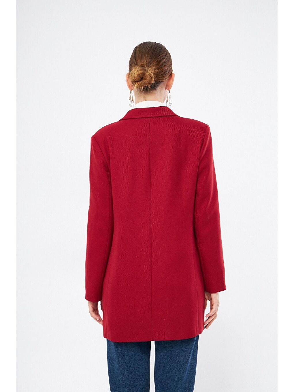 Renkli Astarlı Kırmızı Ceket-1