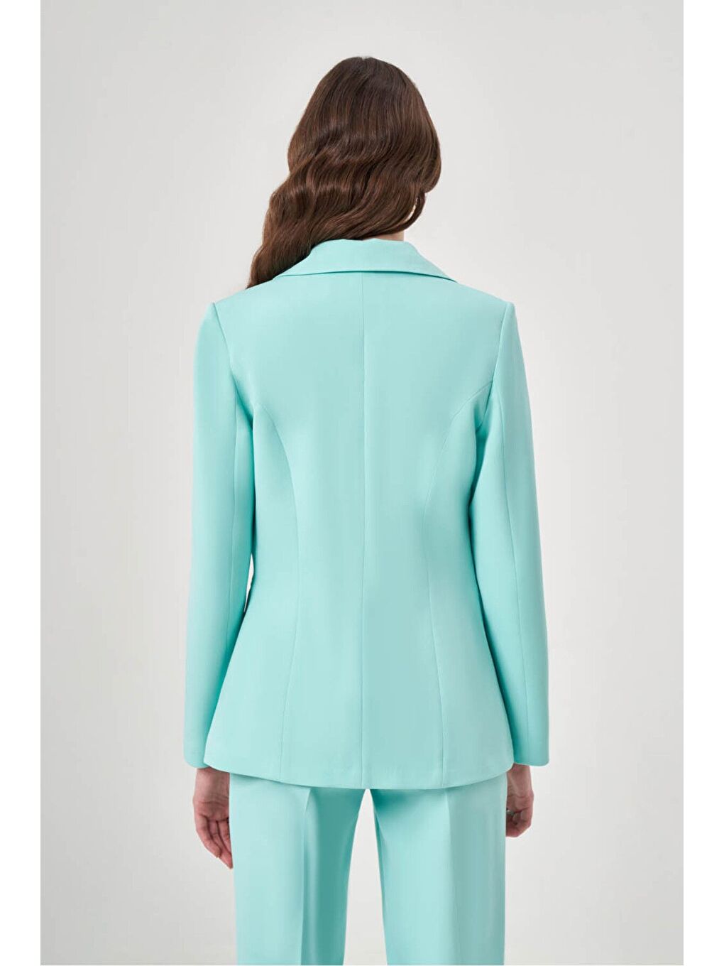 Karışık Basic Klasik Mint Ceket-4