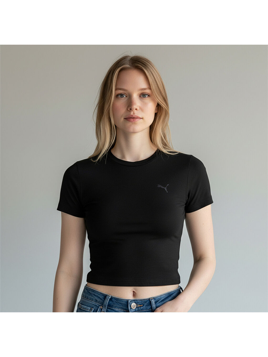 Strong Cross Back Kadın Siyah Tişört