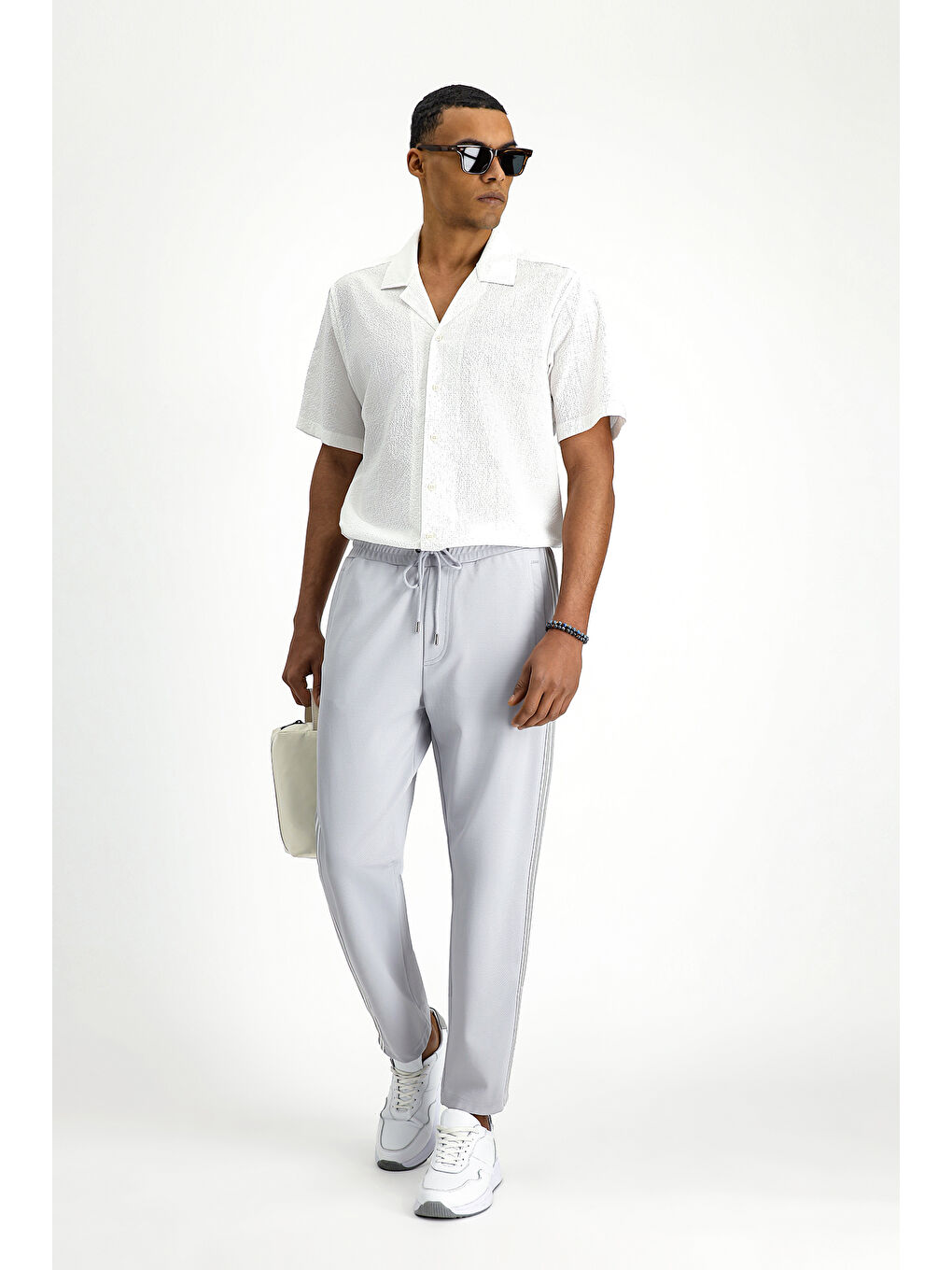 Gri Elastanlı Sweatpant / Eşofman Altı-1