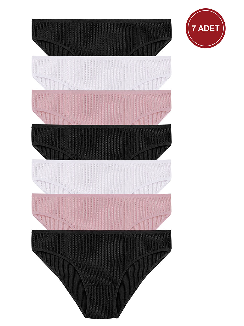 Siyah Kadın 7'li Ajur Slip