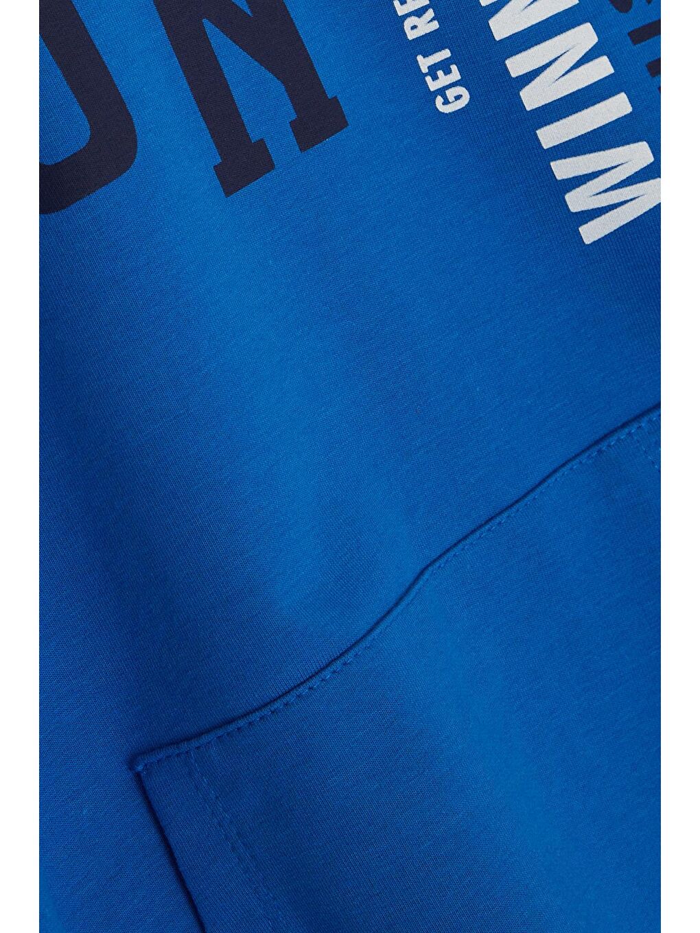 Erkek Çocuk Eşofman Takım Kapüşonlu Yazı Baskılı Saks Mavisi (5-10 Yaş)-5