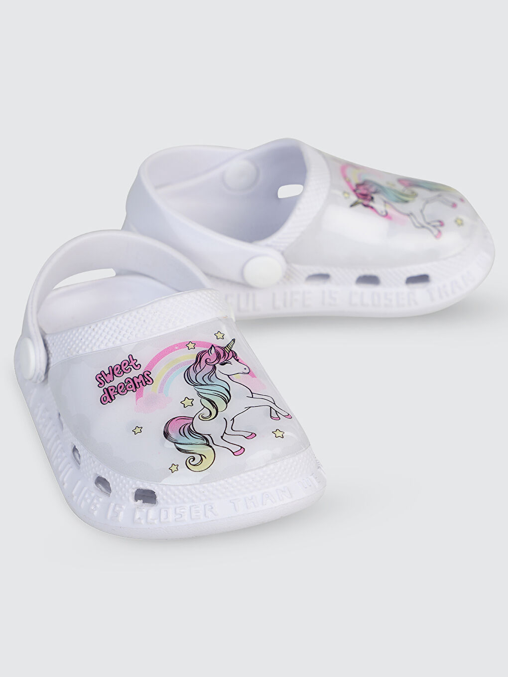 Girls Kız Çocuk Terlik 26-30 Numara Beyaz-3