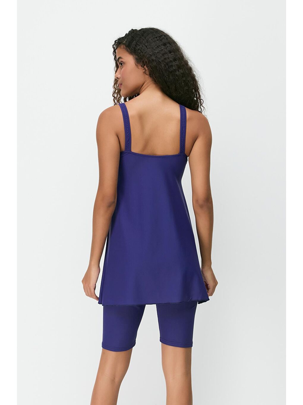 Taytlı Tesettür Mayo  7758 Lacivert-4