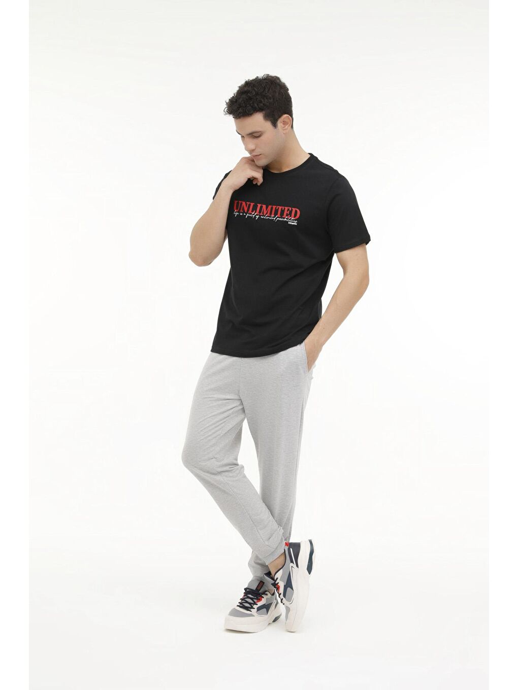 ML LATNE 11ES-SLG-104 4FX Siyah Erkek Kısa Kol Tişört-2