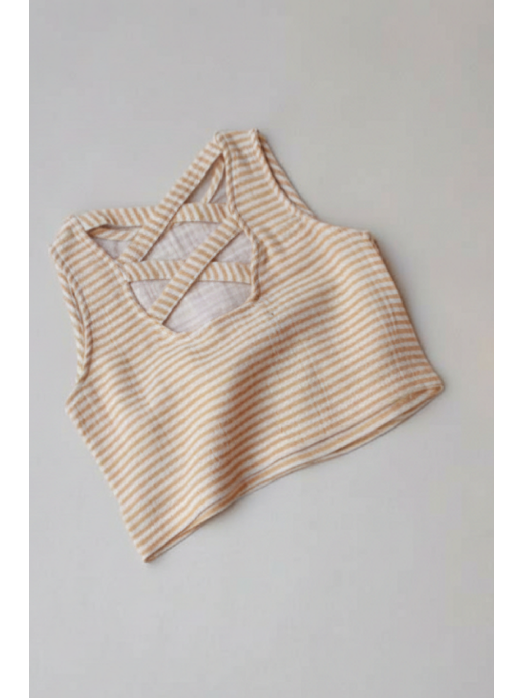 Turuncu Çapraz Sırt Detaylı Kız Çocuk Üst-1