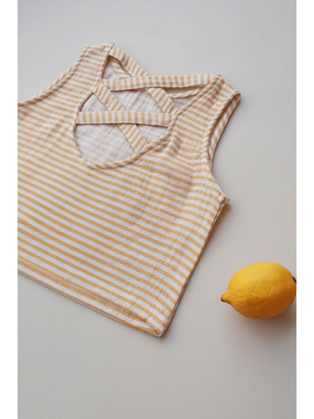 Turuncu Çapraz Sırt Detaylı Kız Çocuk Üst-2