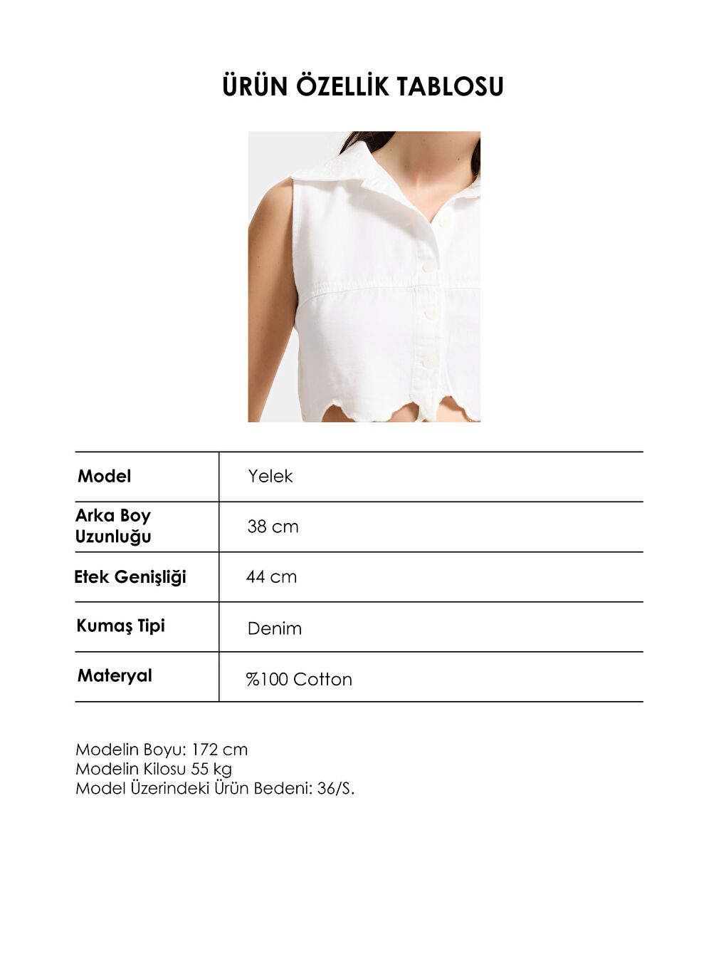 Kadın Kırık Beyaz 7s6-101 Crop Fit Dantel Detaylı Tasarım Yelek-3