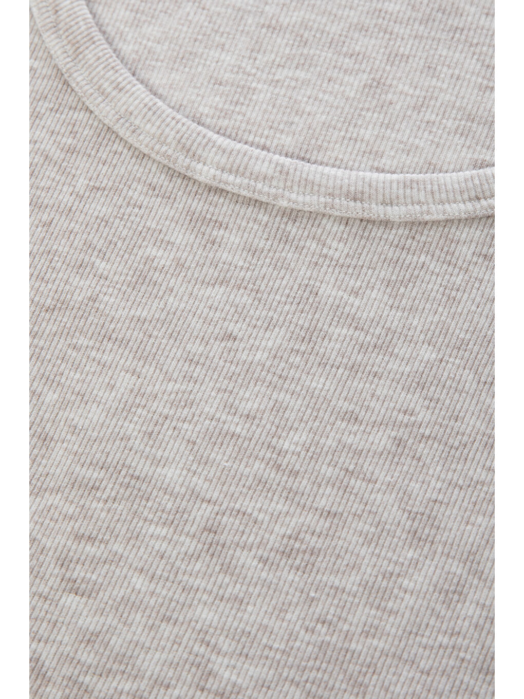 Gri Kadın Pamuklu Kaşkorse Üst Etiket Detaylı Çizgili Pijama Takımı-3