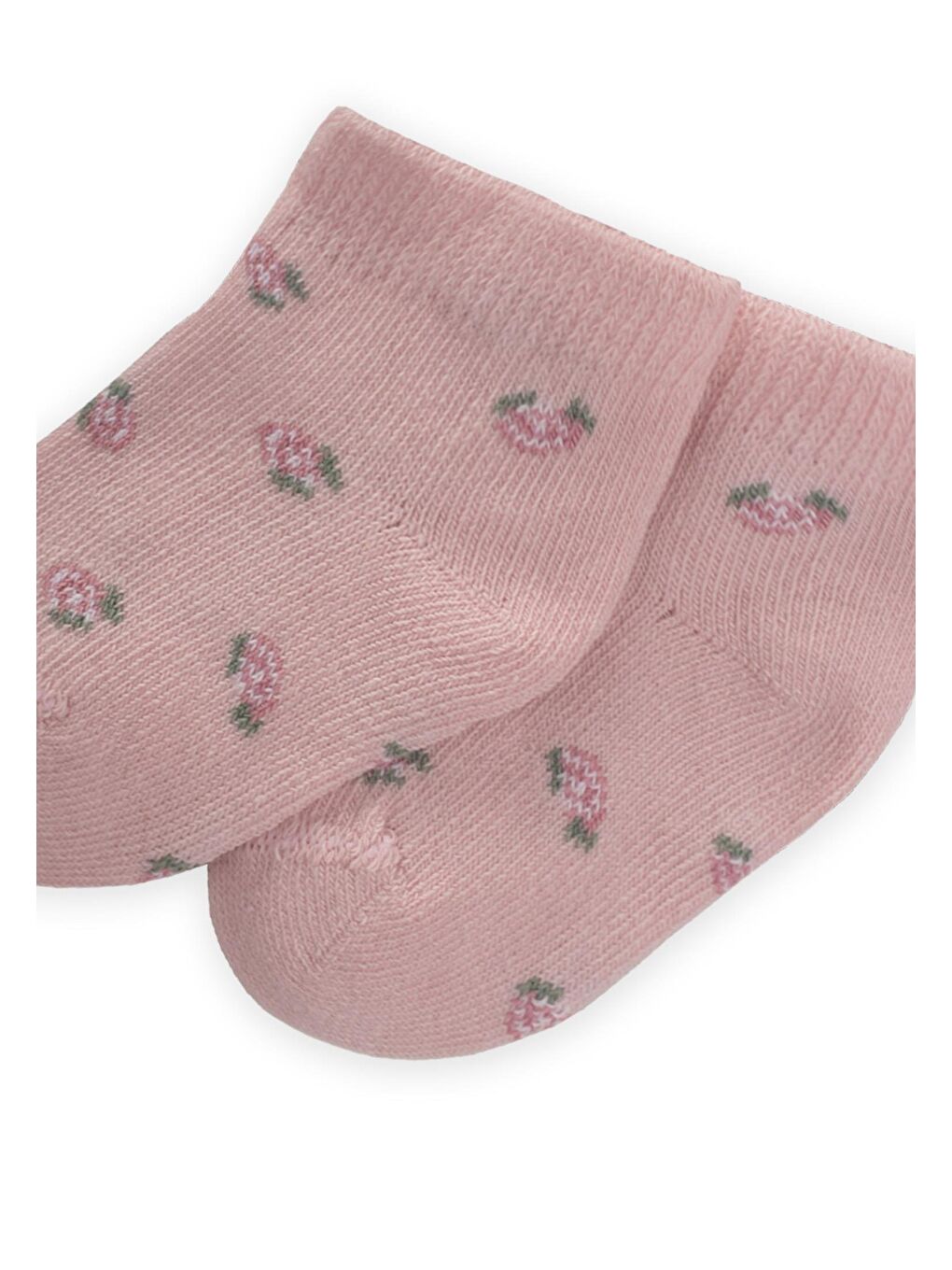 Pembe Kız Çocuk Çiçek Patik Çorap-1