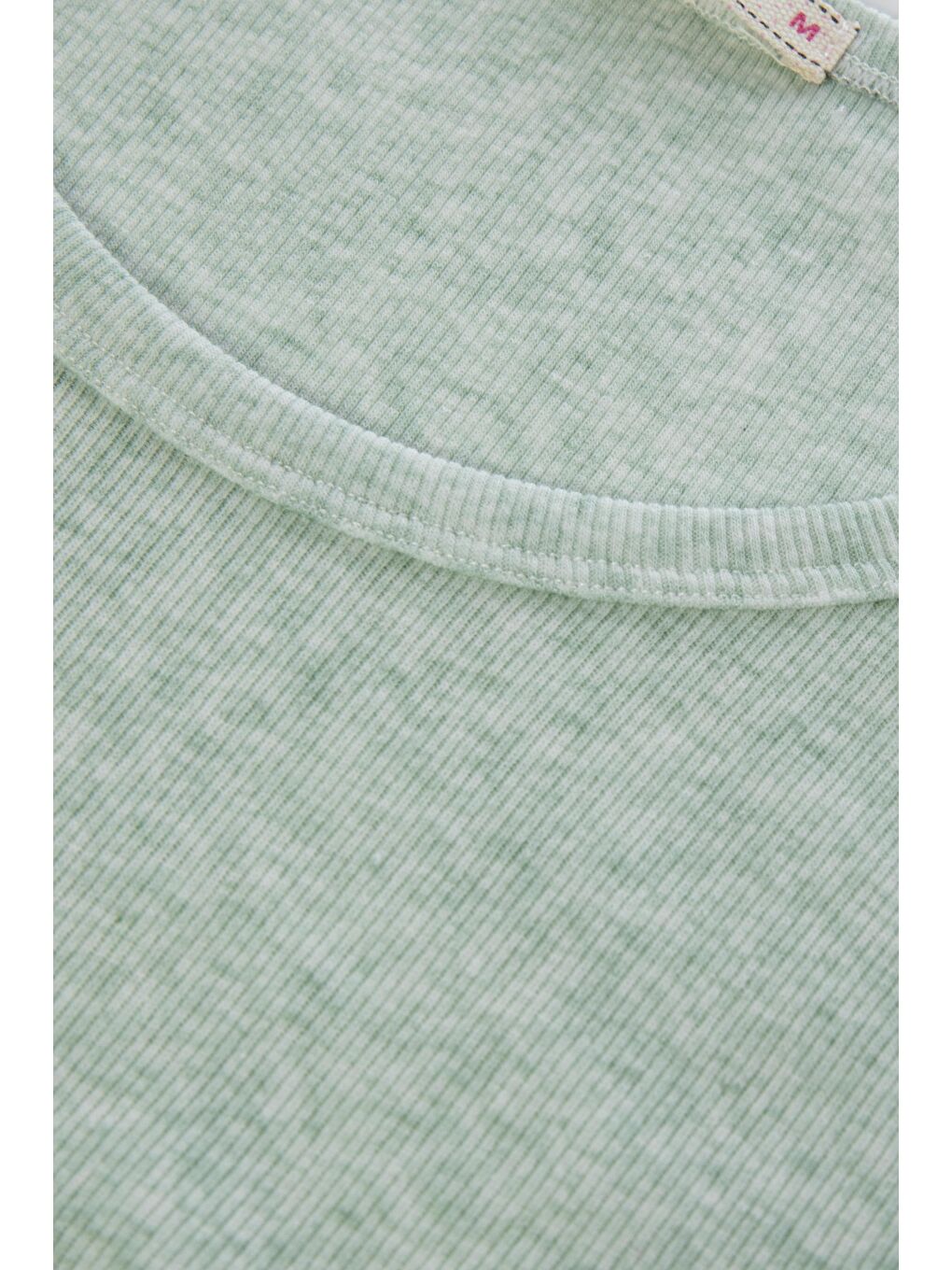 Gri Kadın Pamuklu Kaşkorse Üst Etiket Detaylı Çizgili Pijama Takımı-3