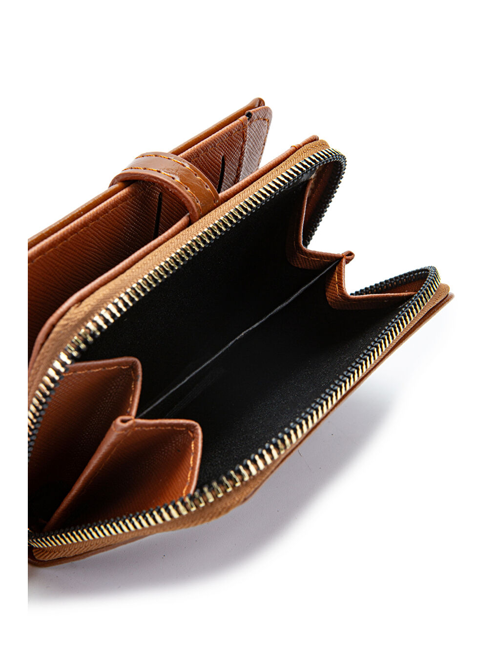 Kahverengi Rugan Suni Deri Kadın Cüzdan Taba MN107-3