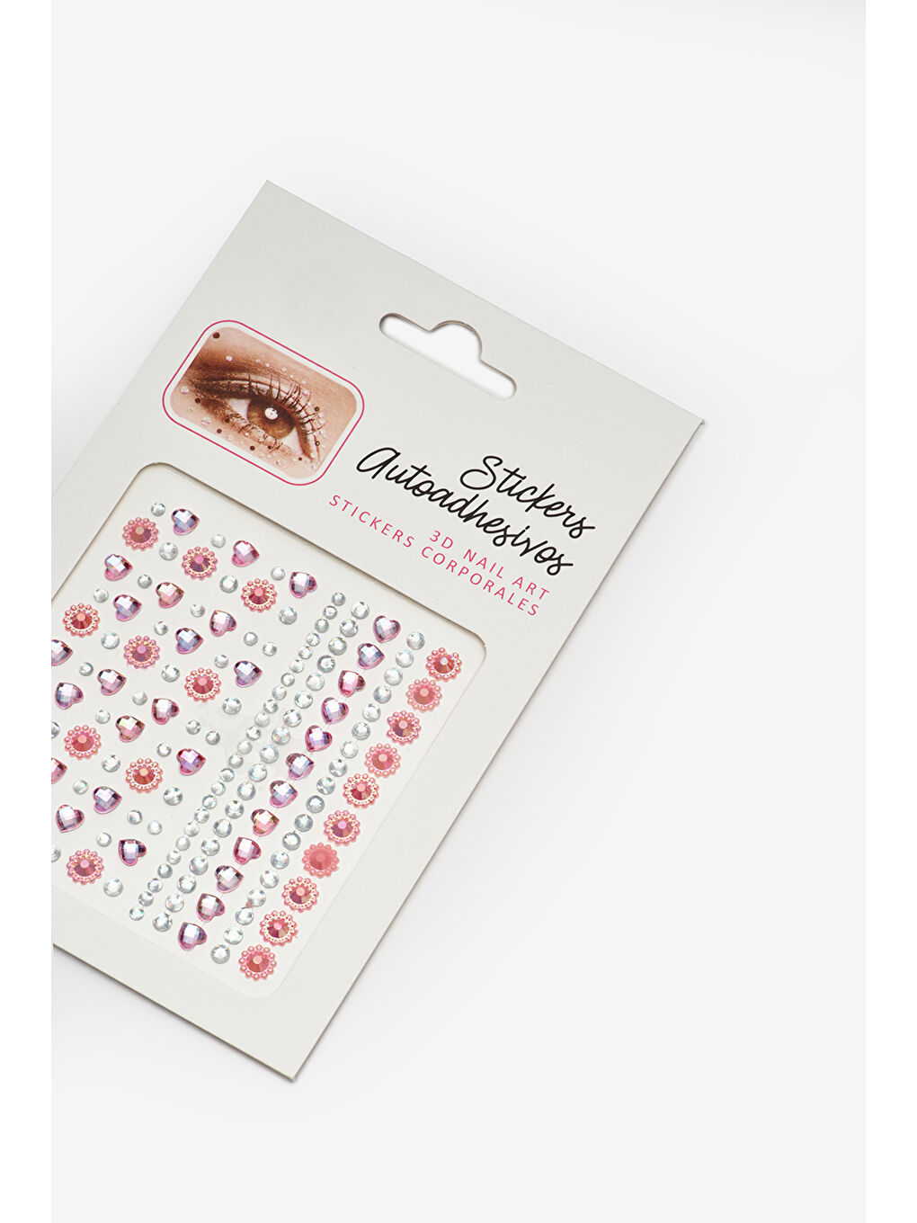 Pembe  Yuvarlak ve Kalp Model Kız Çocuk Yüz ve Tırnak Sticker-1